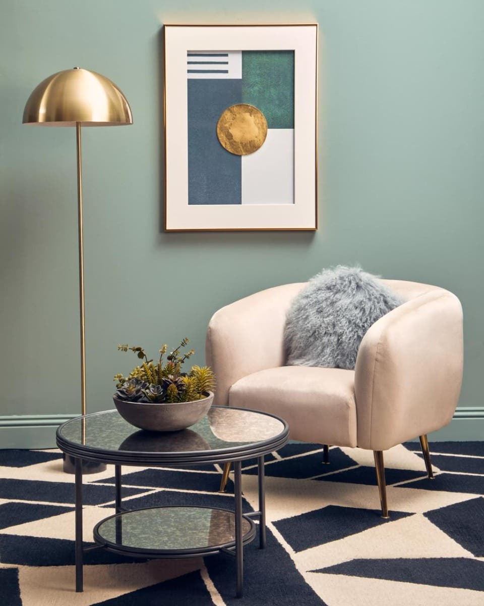 Murdoch Brushed Brass Metal Floor Lamp