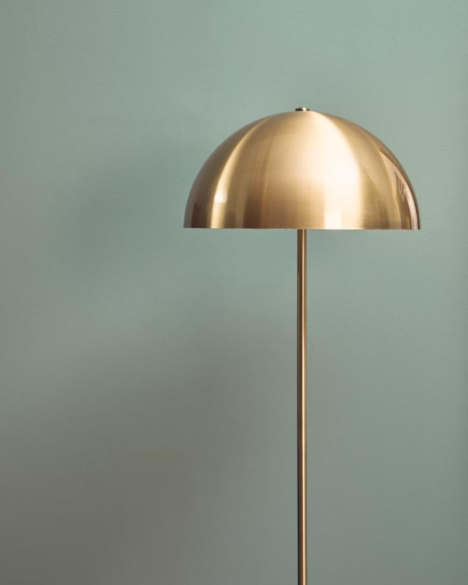 Murdoch Brushed Brass Metal Floor Lamp