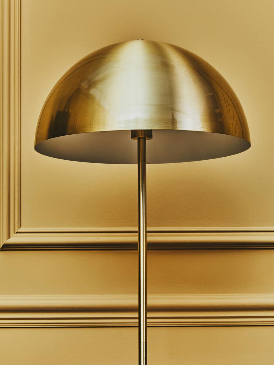 Murdoch Brushed Brass Metal Floor Lamp