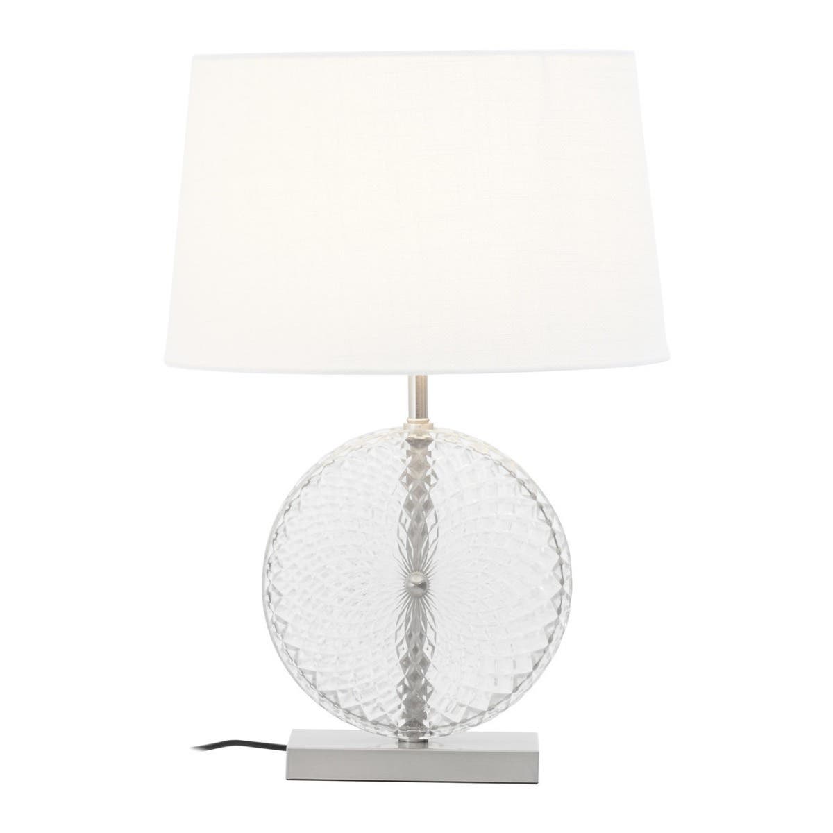 Zarni Glass And Brushed Chrome Table Lamp