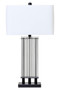 Elana Clear Glass Table Lamp With Matte Black Base