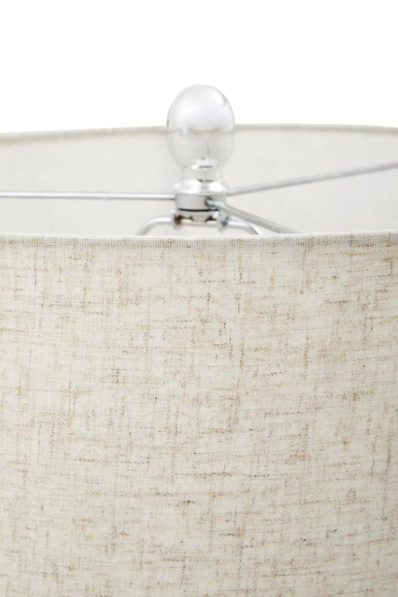 Eman Matte Silver and Ivory Table Lamp