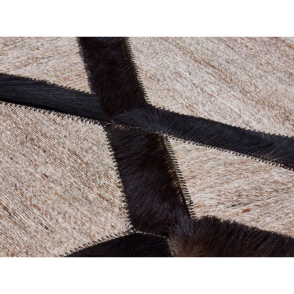 Safira Large Black Patchwork Rug