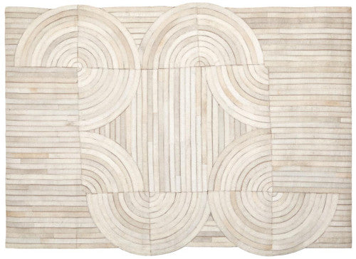 Bosie Safira Natural Hair On Leather Small Rug