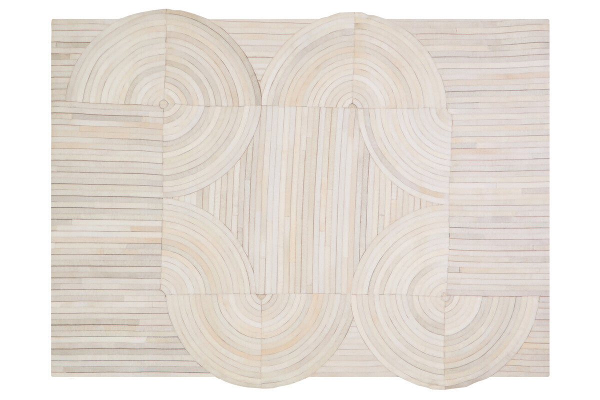 Bosie Safira Natural Hair on Leather Large Rug