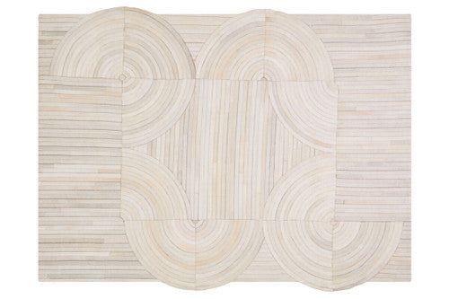 Bosie Safira Natural Hair on Leather Large Rug