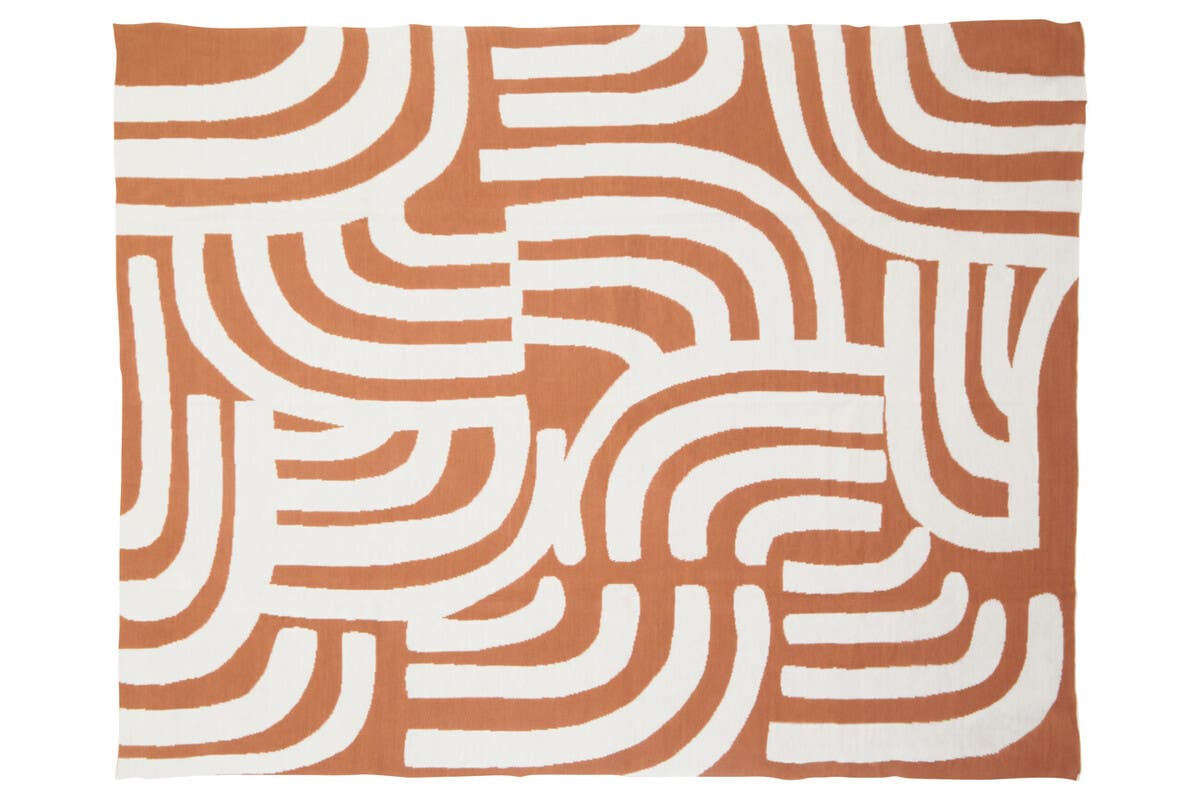 Bosie Ozella Natural And Terracotta Throw