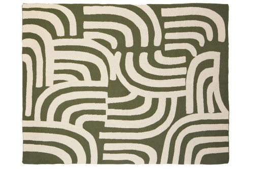 Bosie Ozella Natural And Green Throw