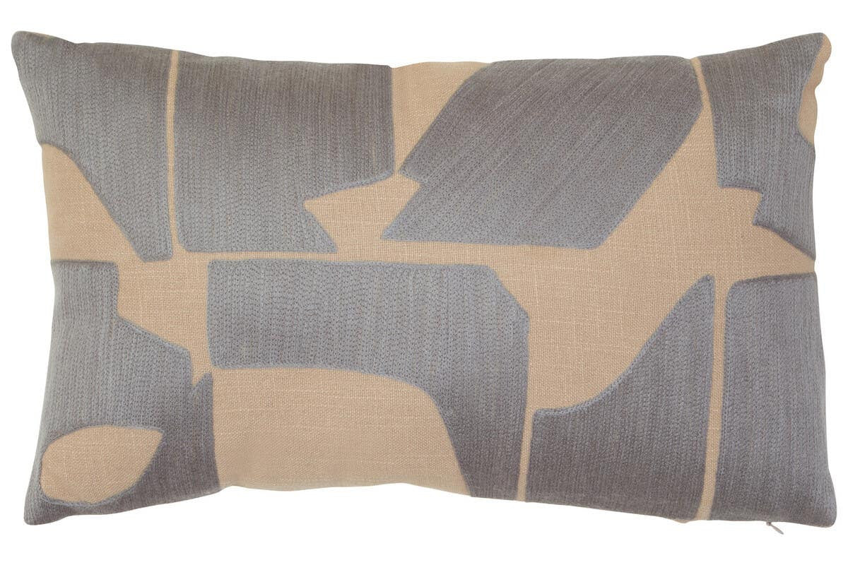 Bosie Ozella Natural And Grey Rectangular Cushion
