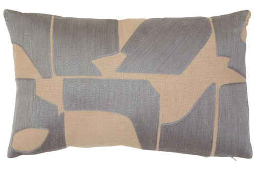Bosie Ozella Natural And Grey Rectangular Cushion