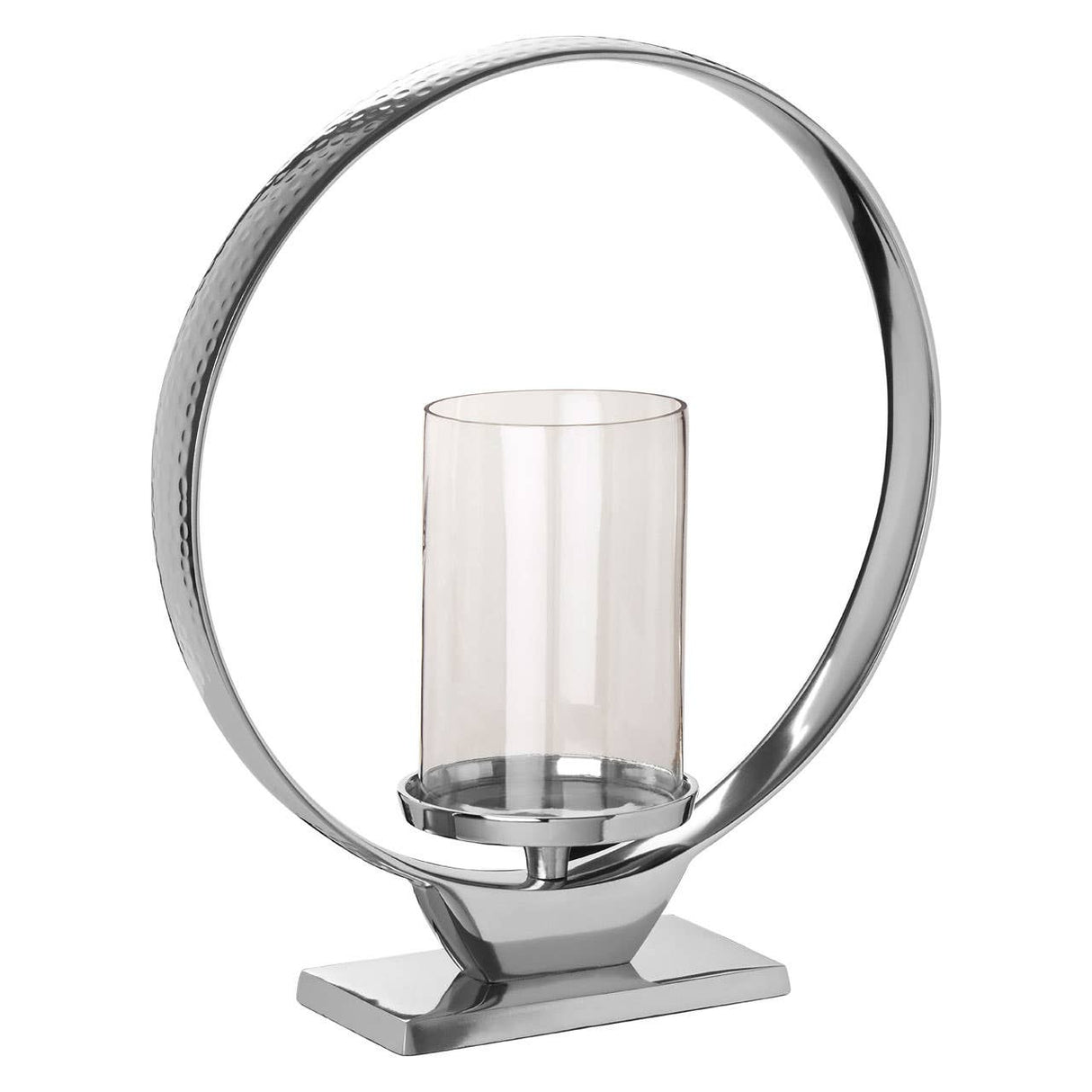 Cirqua Medium Silver Candle Holder