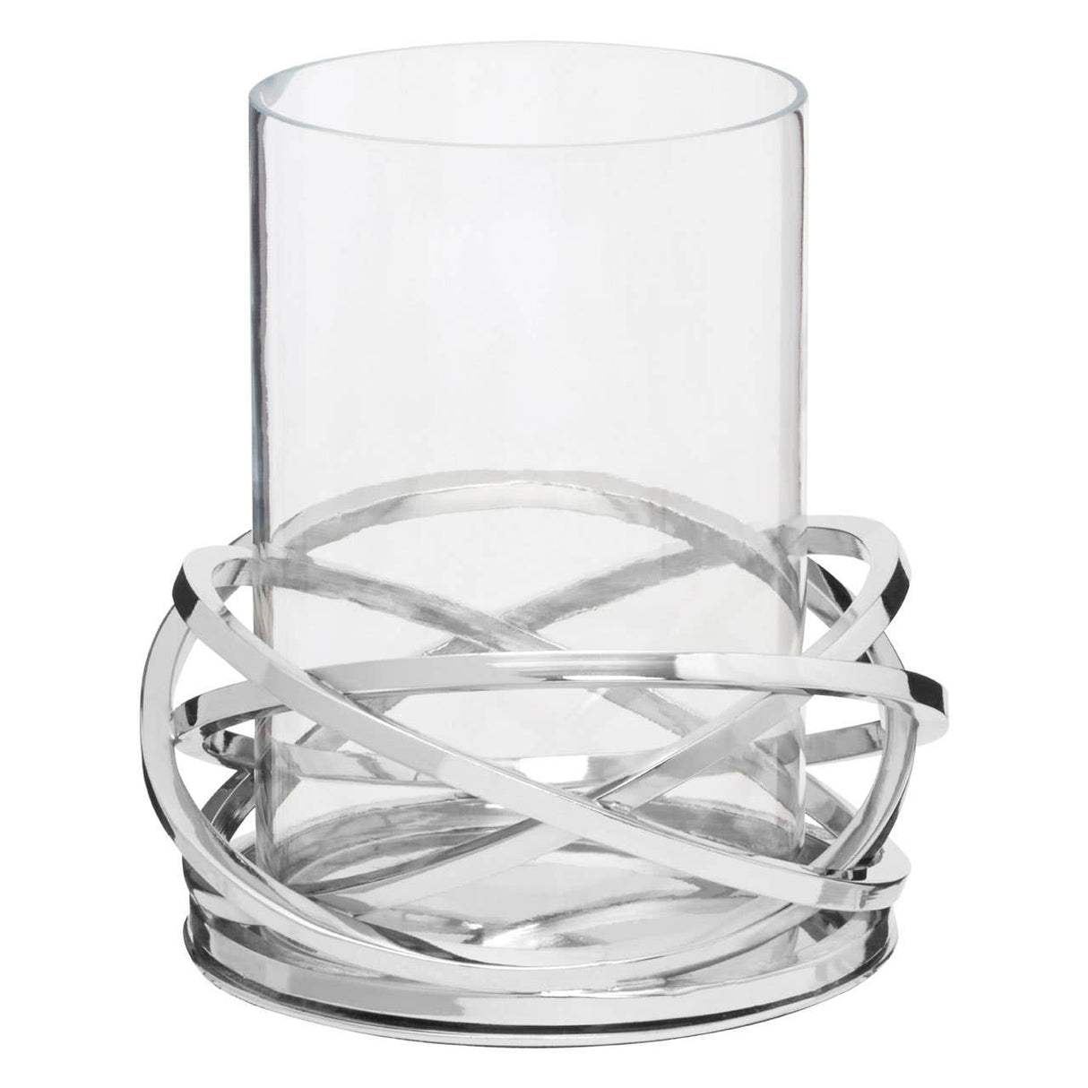 Luna Small Silver Candle Holder