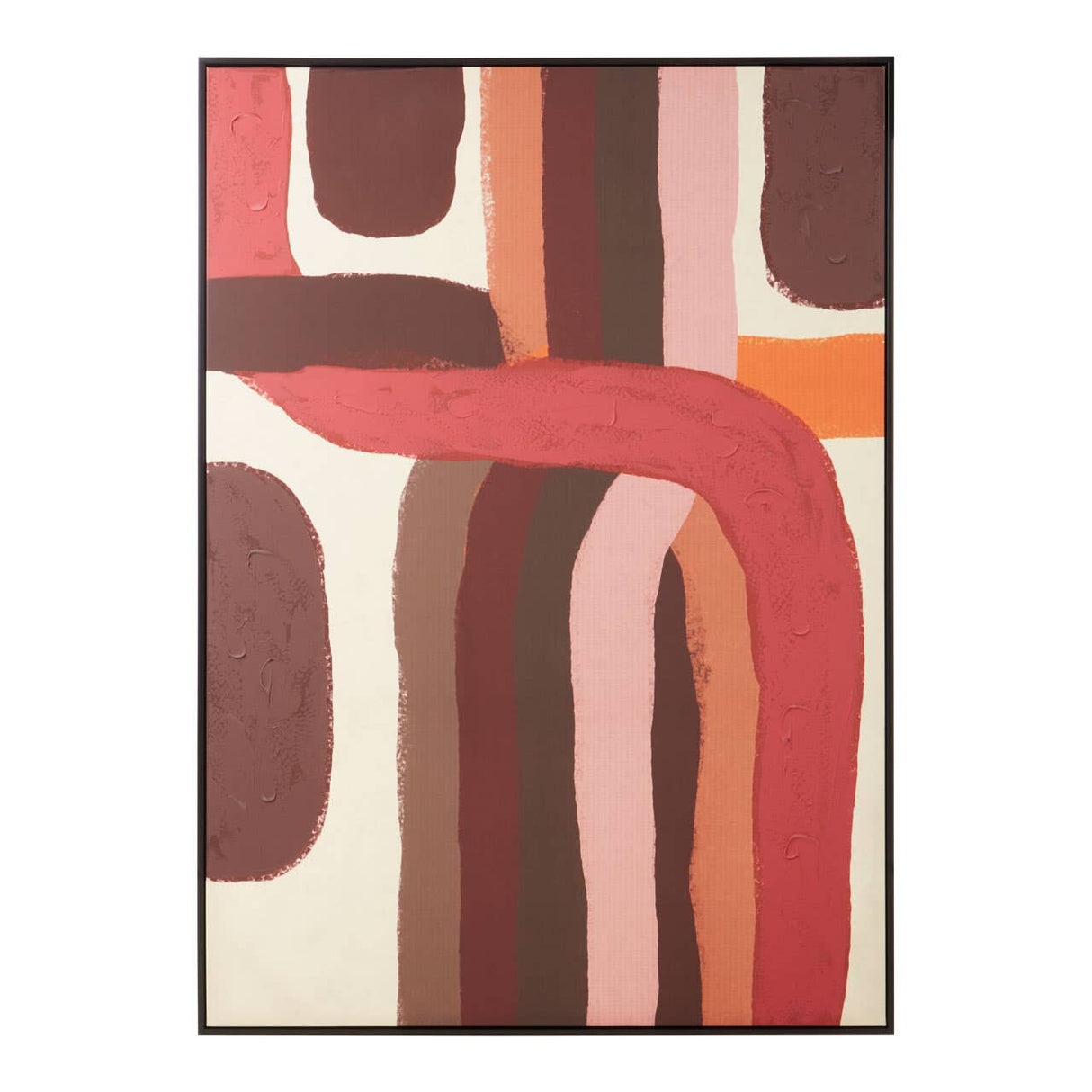 Astratto Multi Coloured Abstract Brushstroke Design Wall Art