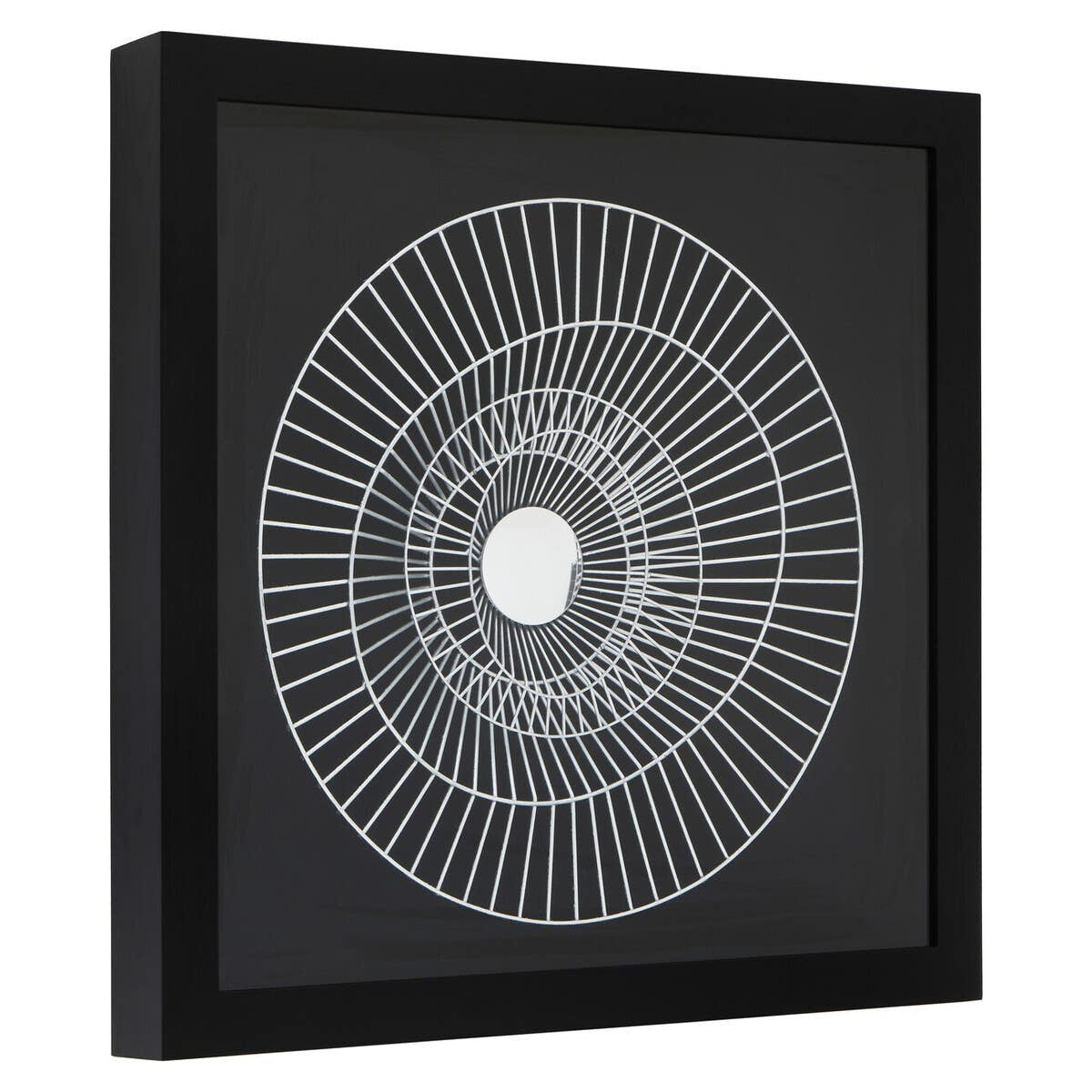 Modello Black And Silver Wire Sunburst Wall Art