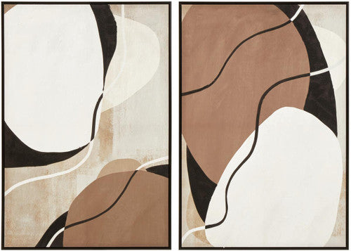 Astratto Set of 2 Abstract Earthy Tones Wall Art