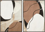 Astratto Set of 2 Abstract Earthy Tones Wall Art
