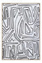 Astratto Abstract Black and Cream Textured Wall Art