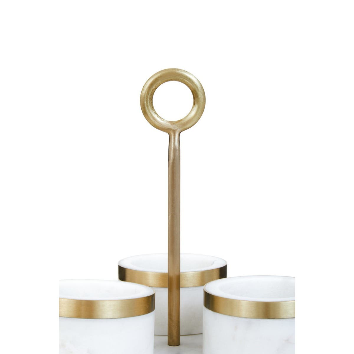 Omari Marble Condiment Set With White Tray