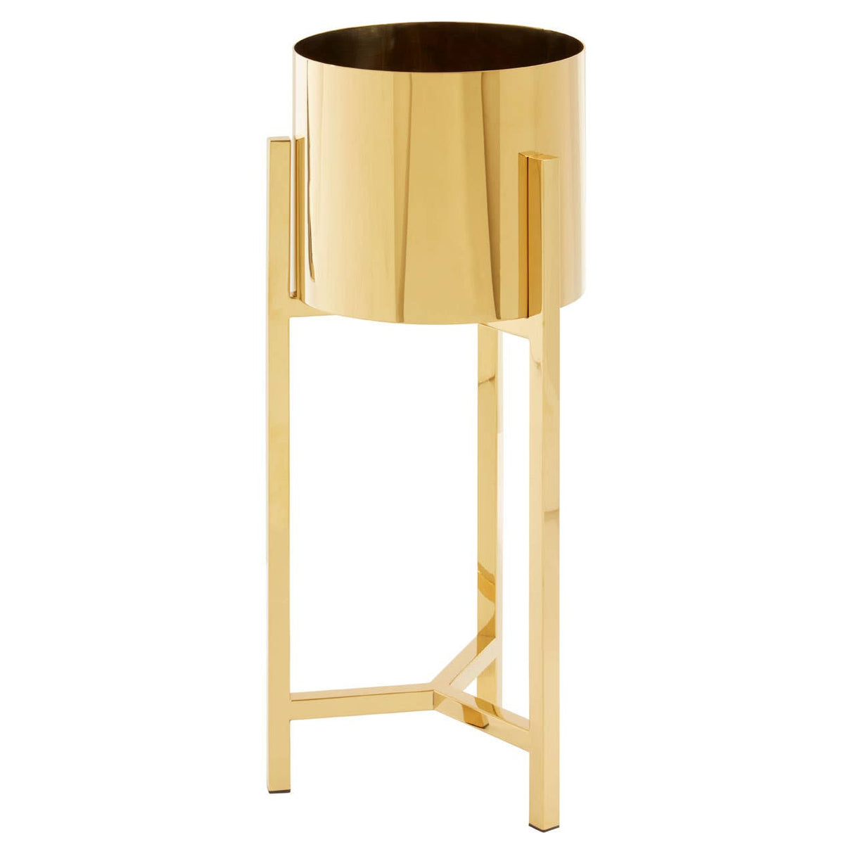 Piermount Large Gold Finish Planter