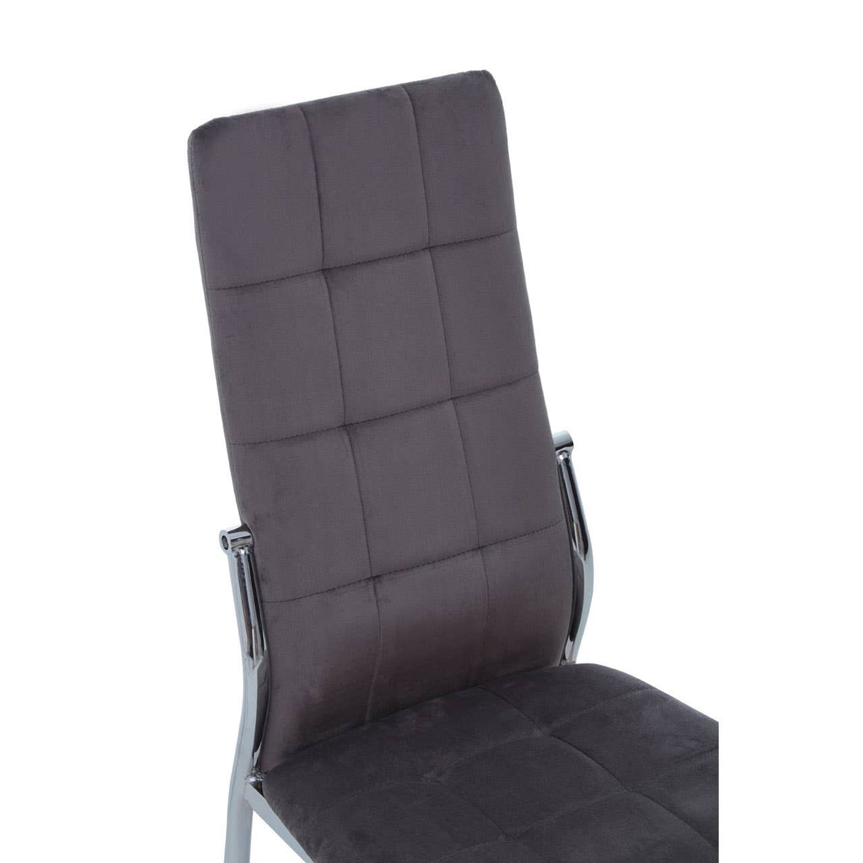 Tamzin Mink Velvet High Back Dining Chair