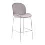 Tamzin Mink Velvet Chrome Finish Bar Chair