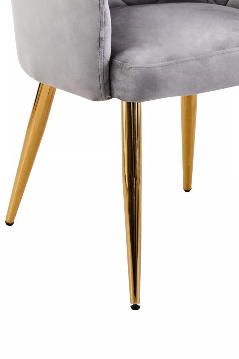 Tamzin Mink Velvet Angular Dining Chair