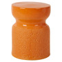 Sorrell Orange Ceramic Table And Stool
