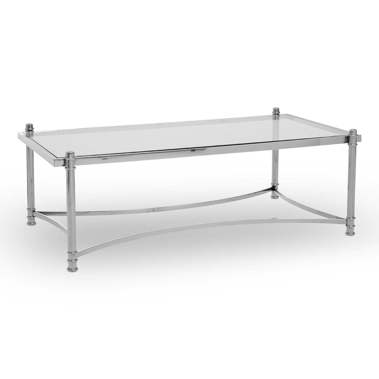 Ackley Clear And Silver Coffee Table