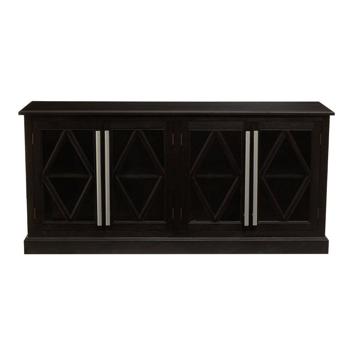 Lyon Black Oak Wood 4 Door Sideboard