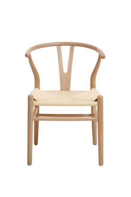 Lyon White Oak Wood Chair Weave Seat