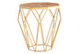 Jodi Octagonal Wooden Side Table with Gold Frame