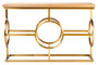 Jarloi Oak Wood and Gold Console Table