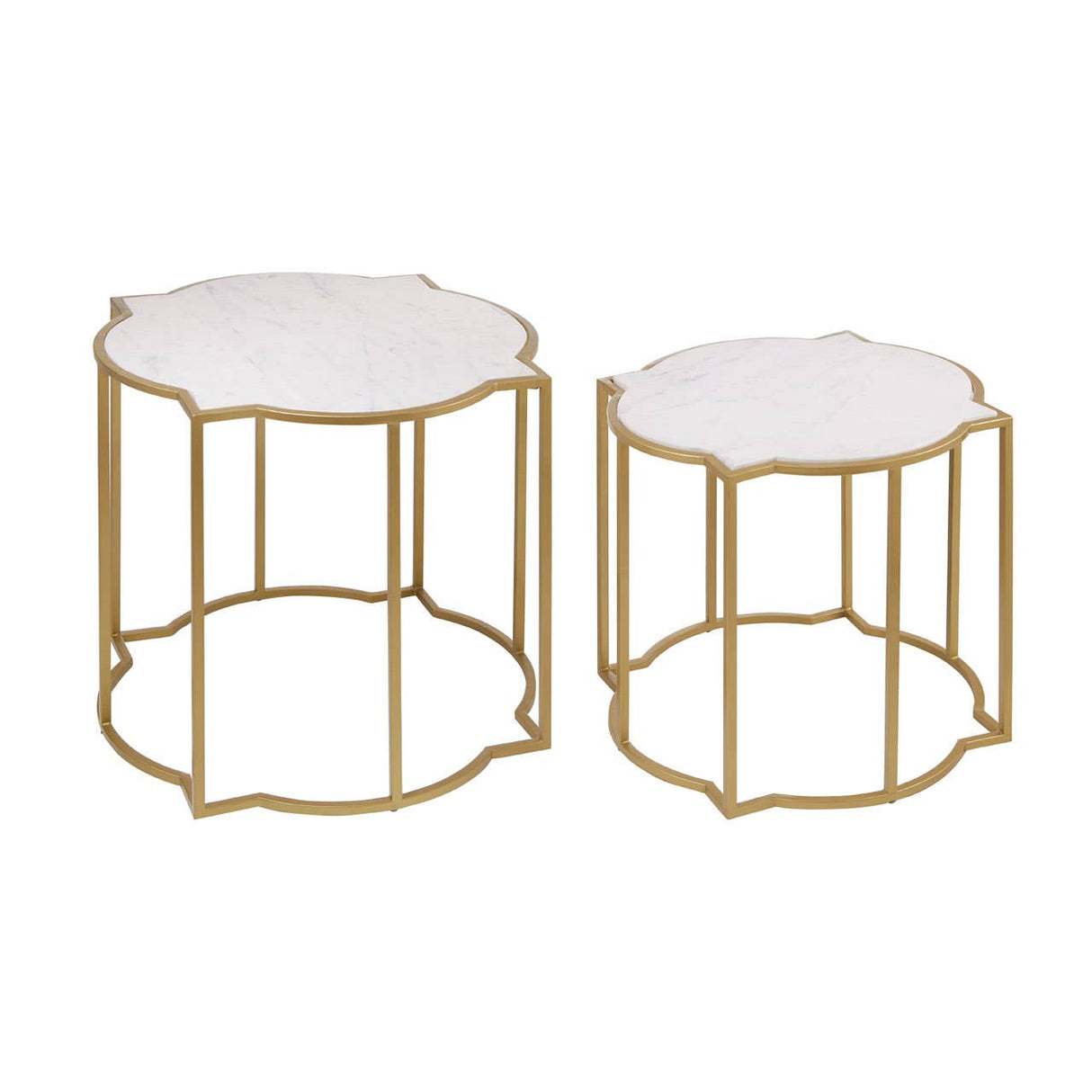 Rabia Set Of 2 Tables With Quatrefoil Top