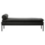 Harley Dark Grey Linen Textured Iron Frame Day Bed