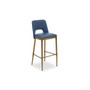 Gilden Blue Leather Effect Bar Chair