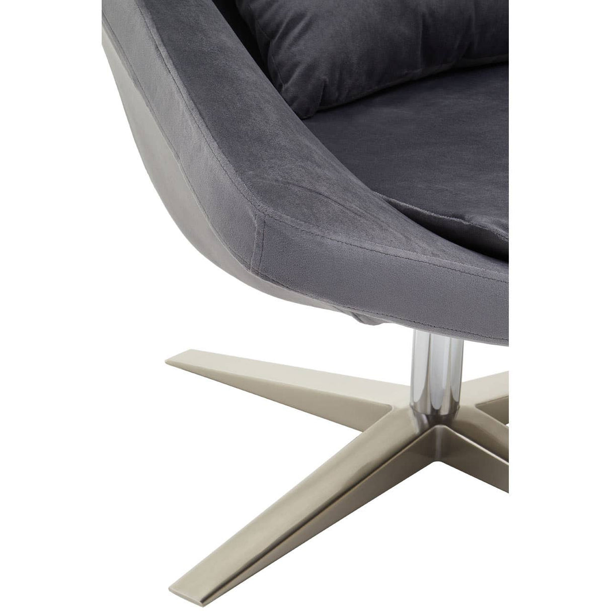 Kalo Grey Velvet Armchair