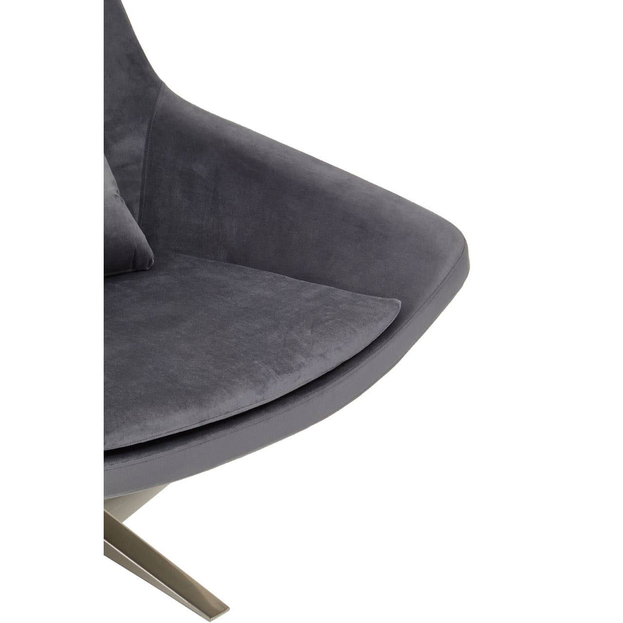 Kalo Grey Velvet Armchair