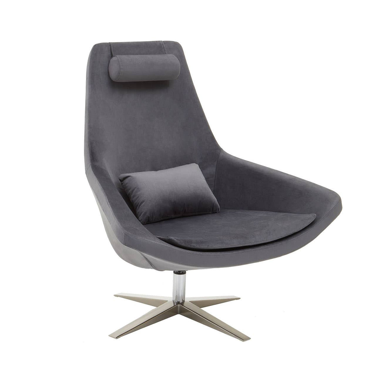 Kalo Grey Velvet Armchair