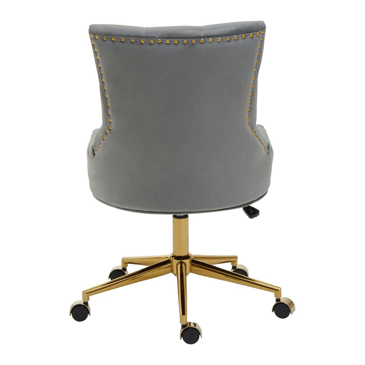 Anita Grey Velvet Office Chair