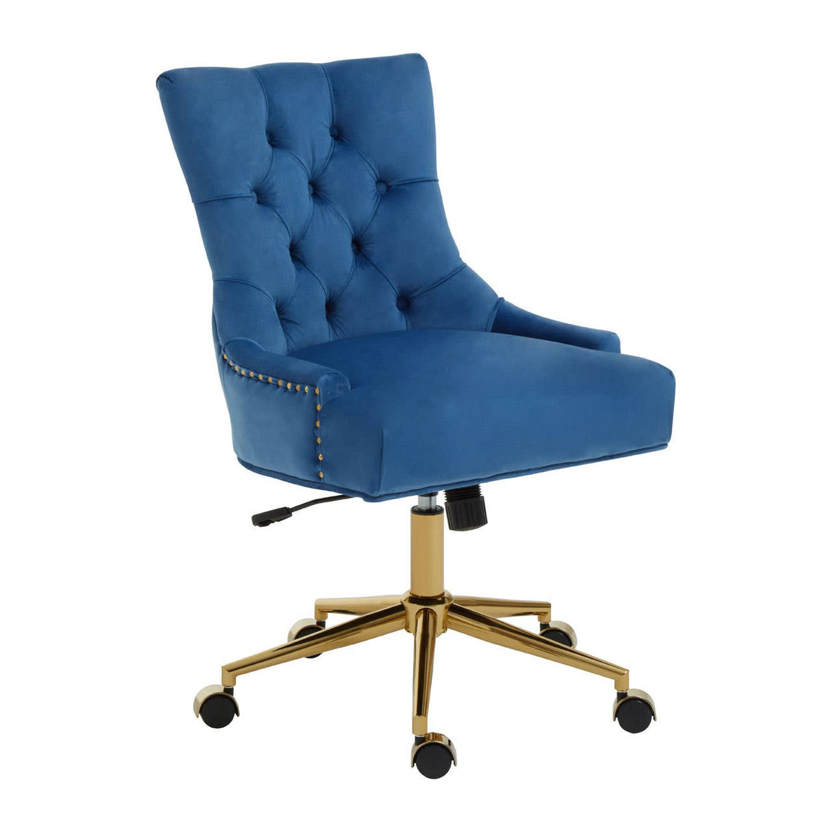 Anita Blue Velvet Office Chair