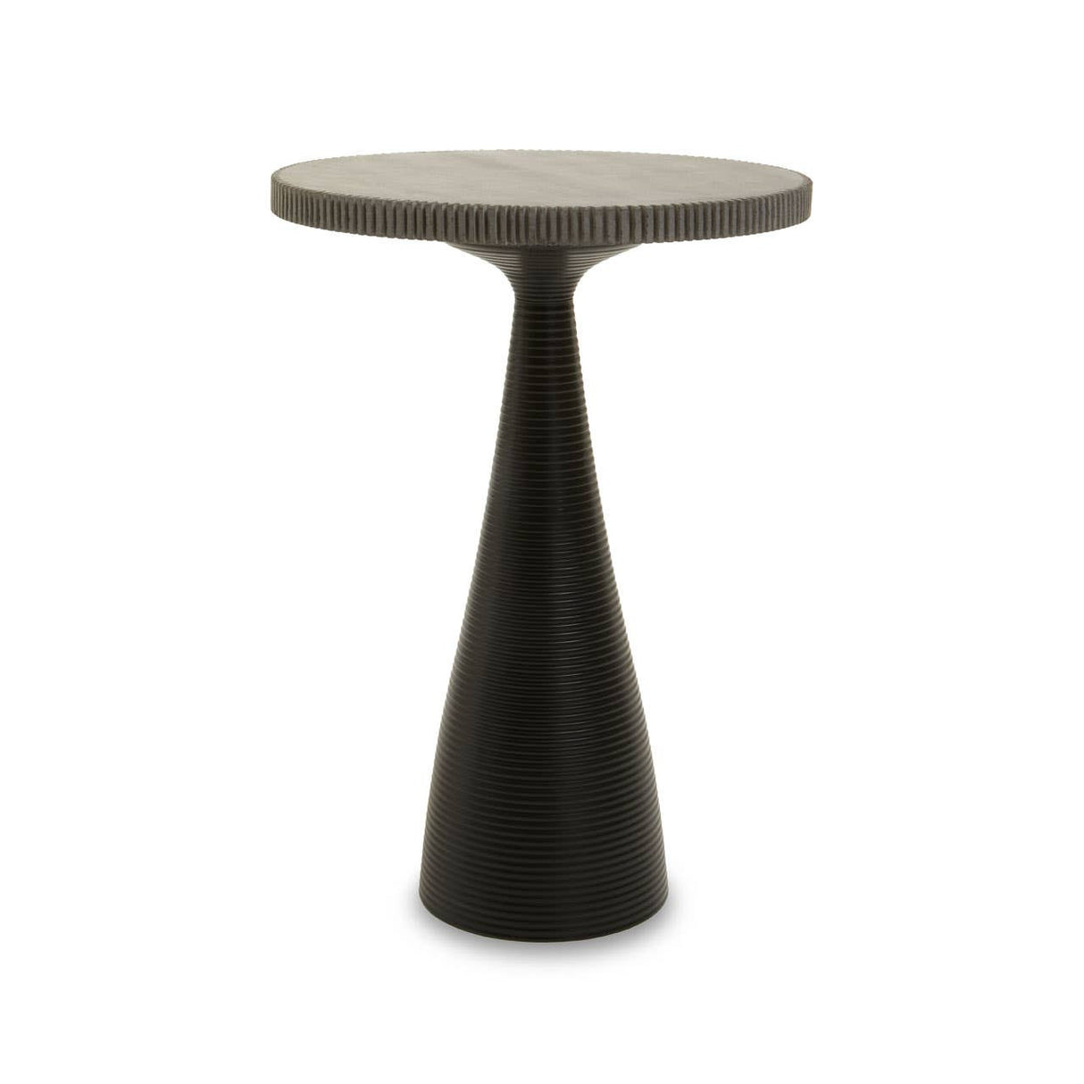 Martini Black Stone Top Side Table