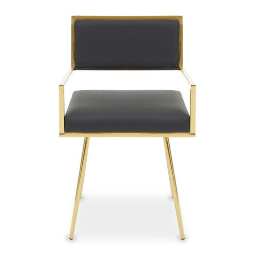Azalea Black Faux Leather Dining Chair