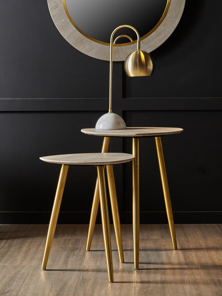 Cadio Set Of Two Shagreen Tables