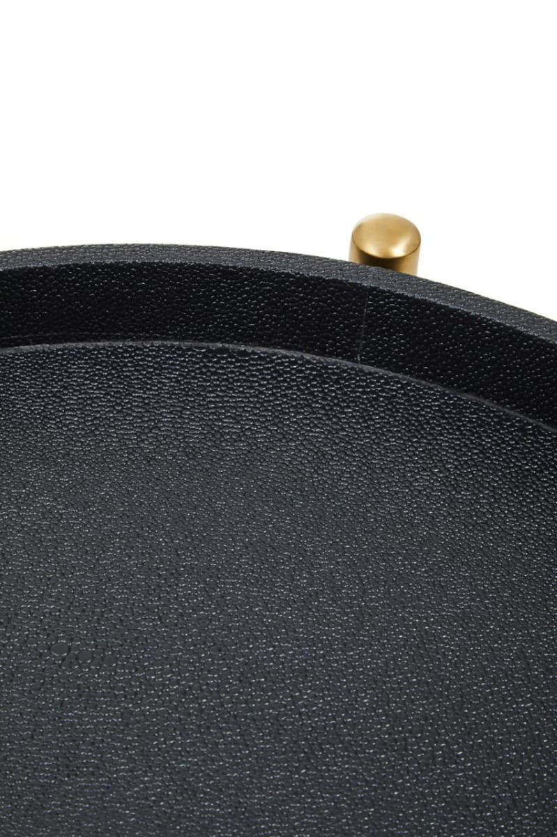 Cardoba Two Tier Black Tray Table