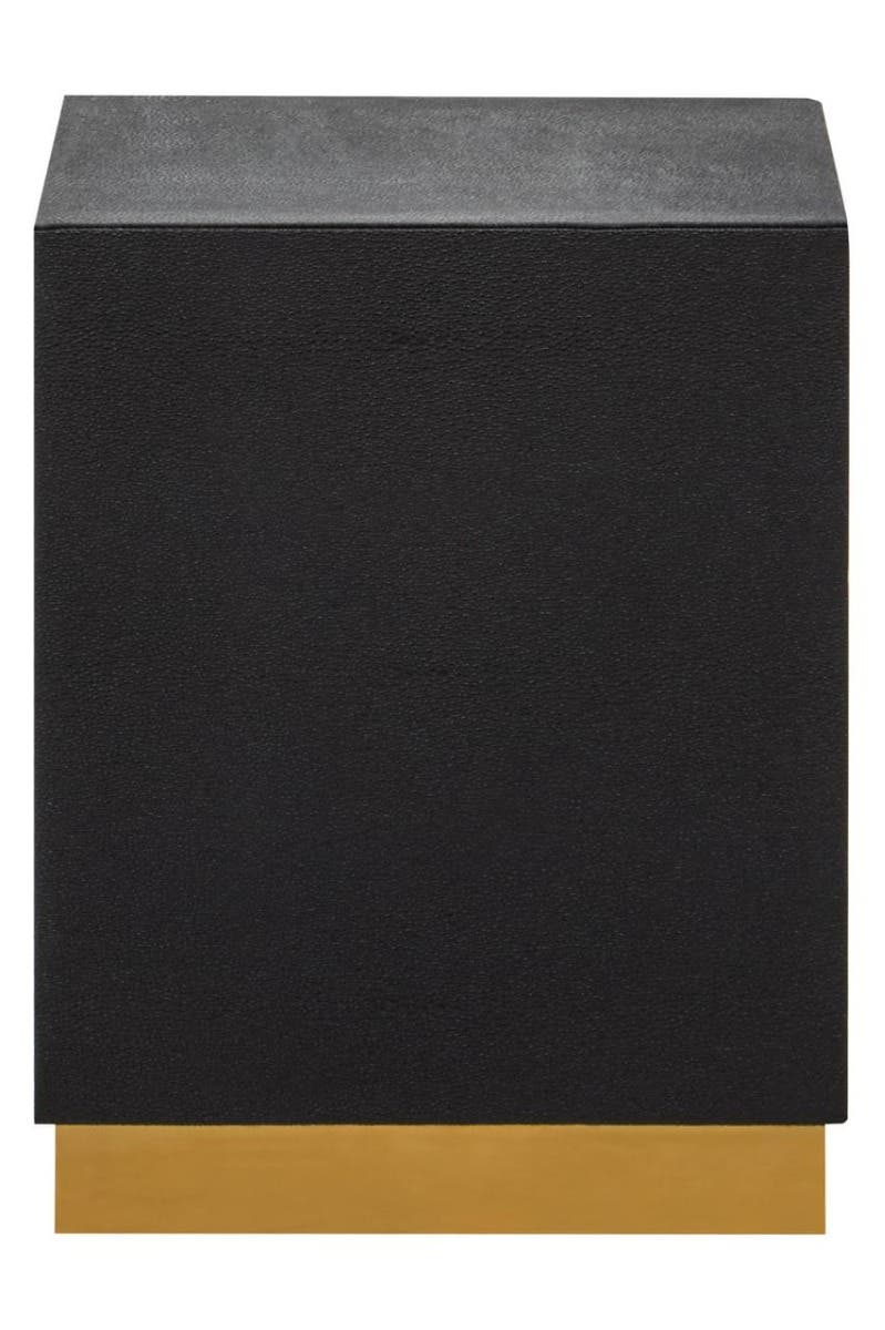 Cardoba Square Black Shagreen Stool