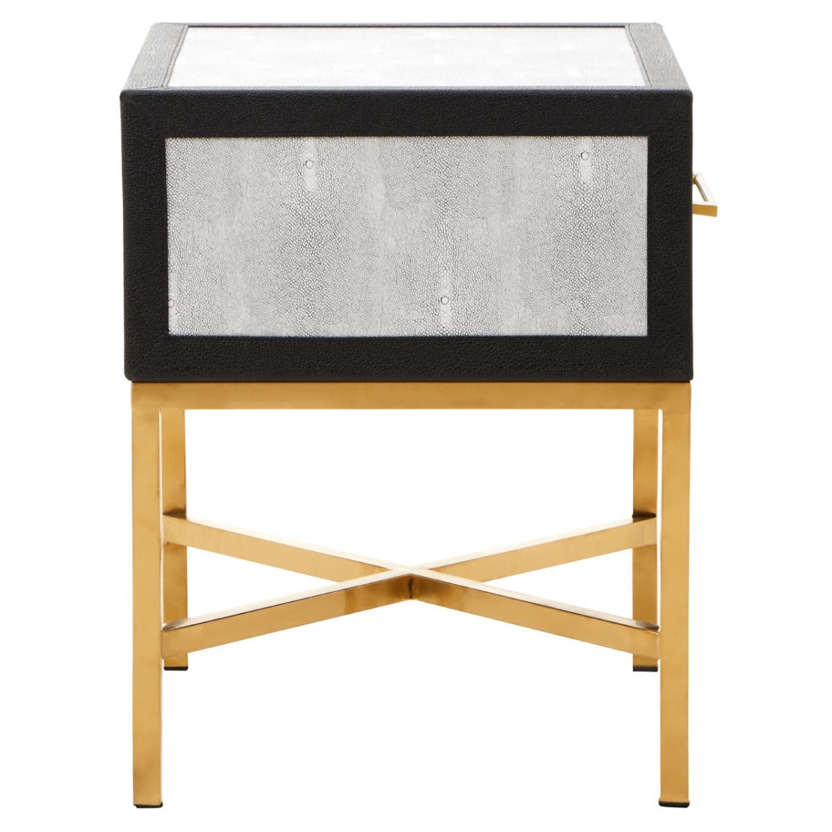 Cadiz Grey Shagreen Side Table