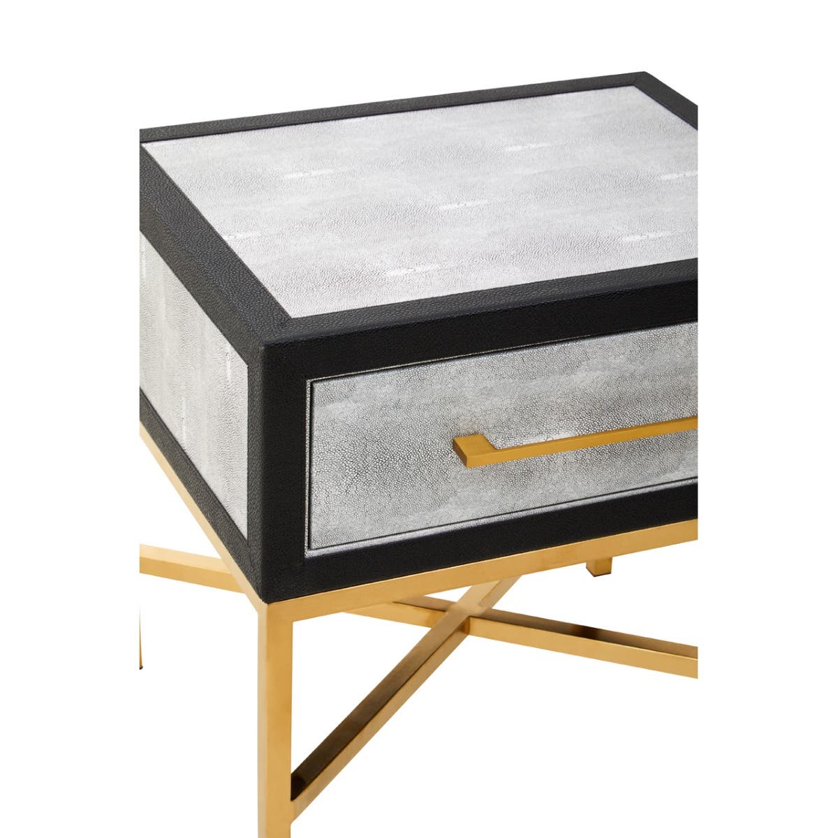 Cadiz Grey Shagreen Side Table