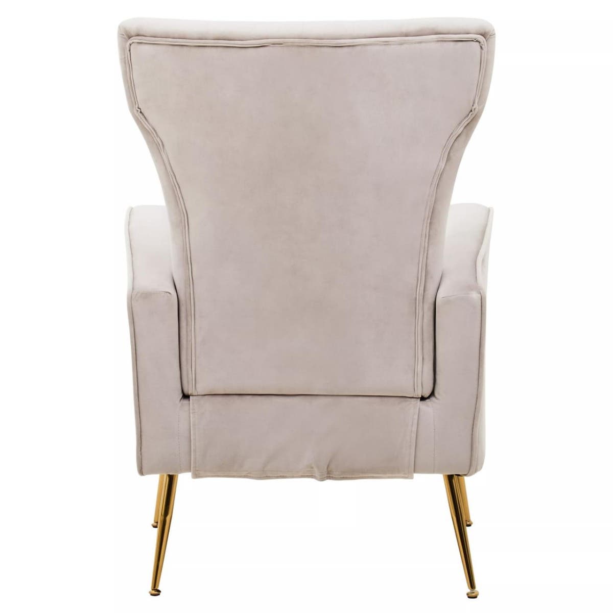Zamora Mink Velvet Accent Chair With Gold Finish Legs