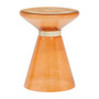 Martini Amber Glass and Gold Side Table