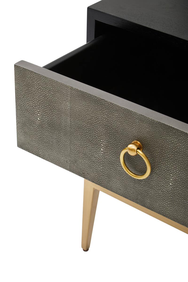 Deruta Grey Shagreen Chest